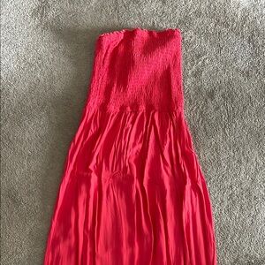Vibrant Pink Strapless Dress